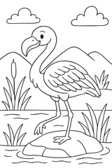 Flamingo Coloring Page