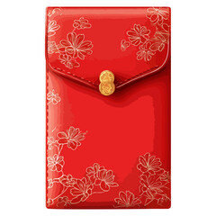red envelope, new year, vector, transparent background, festival, asia, culture, icon, business, symbol, design, red, celebration, object
