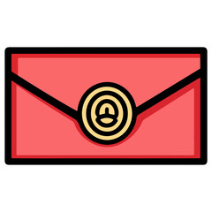 red envelope, new year, vector, transparent background, festival, asia, culture, icon, business, symbol, design, red, celebration, object