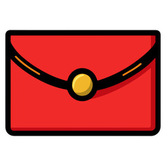 red envelope, new year, vector, transparent background, festival, asia, culture, icon, business, symbol, design, red, celebration, object