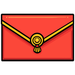 red envelope, new year, vector, transparent background, festival, asia, culture, icon, business, symbol, design, red, celebration, object