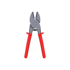 Professional Diagonal Cutting Pliers, a Robust Hand Tool Essential for Electrical and Wire Work, Isolated on White Background