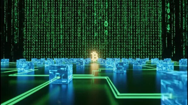 Bitcoin Cryptocurrency Digital Network.