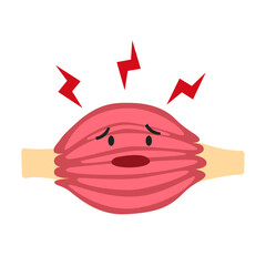 Muscle with Pain concept. vector illustration