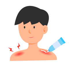 Muscle with Pain concept. vector illustration