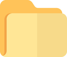 Close folder flat colored isolated icon