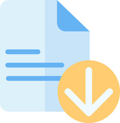 Download flat colored isolated icon