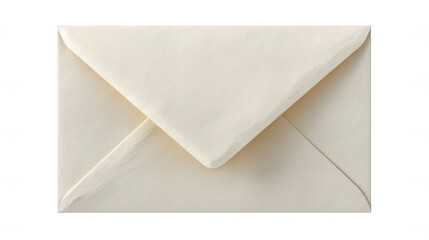 3d icon White envelope laying closed against transparent background, perfect for design mockups