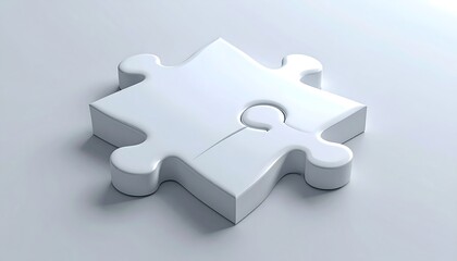 Obraz premium 3D white puzzle piece