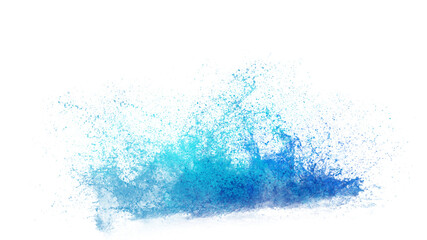 Blue Splash of water in transparent background- Abstract Water Art Background for Digital & Print Design