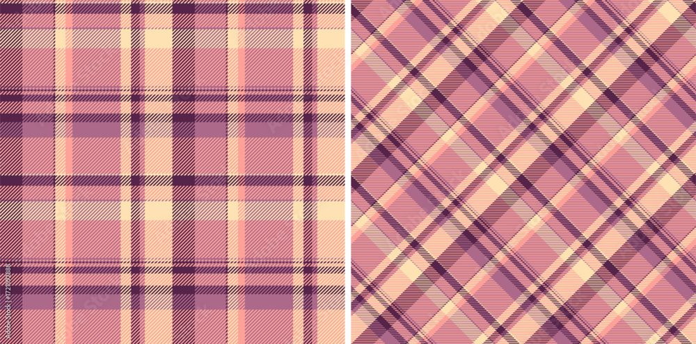 Poster elegant plaid pattern in soft mauve peach tones. versatile for backgrounds, textiles, or adding a to