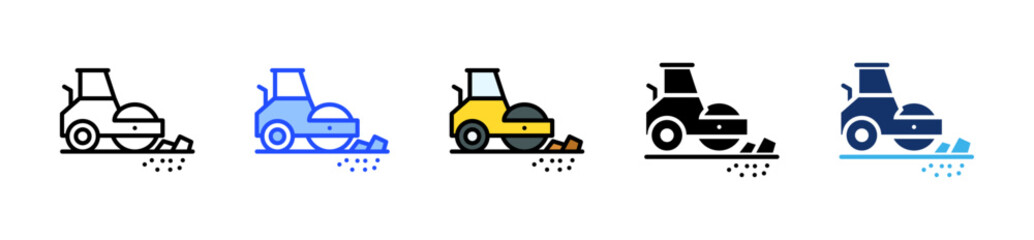 Naklejka premium Road Maintenance Icon Collection With Multiple Styles