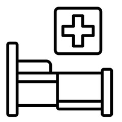 Obraz premium Hospital Bed Icon Set Multiple Style Collection