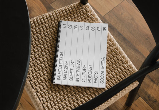 Mockup Of Customized Ring Bound Magazine