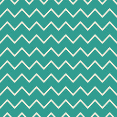 Cream rounded zigzag lines over a teal background in a seamless pattern. Perfect for minimal, natural, and calm design aesthetics in print and digital applications.