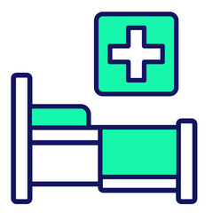 Obraz premium Hospital Bed Icon Set Multiple Style Collection