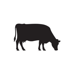 Cow Silhouette Vector Icon