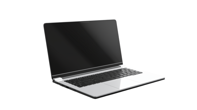 Sleek modern laptop with a clean design, perfect for showcasing technology, business, or creative work in a professional and contemporary style