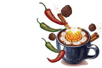 Fantasy Mexican Hot Chocolate with Magical Swirls