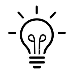 A light bulb is lit up and shining brightly. The light bulb is a symbol of knowledge and intelligence