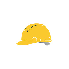 Bright yellow hard hat for safety and protection on construction sites, essential worker equipment