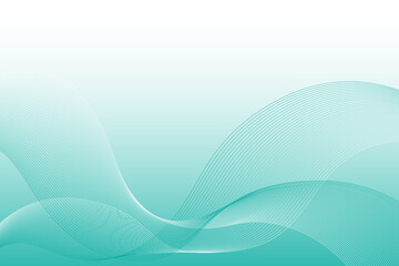 緑の波形ライン　アブストラクト背景03