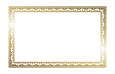 Elegant Gold Frame with Ornate Border.