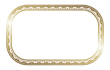 Elegant Gold Frame with Decorative Border.