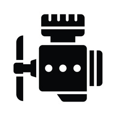 Engine block icon for mechanic, automotive, and vehicle repair usage.