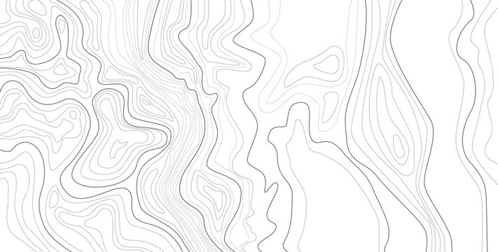 Stylized topographic map, aerial top view, outline diagram.