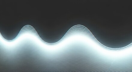 Abstract wavy light trails against a dark background, creating a visual effect.