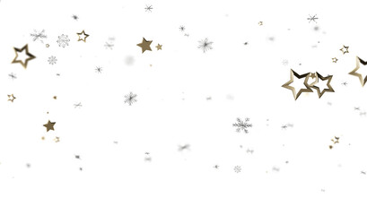 Obraz premium Festive winter background with golden stars and snowflakes. Perfect for holidays, celebration, and winter themes.