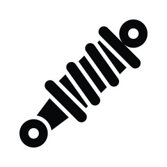 A simple, clean line icon of a car shock absorber.