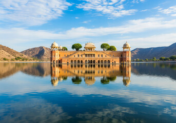 Jal Mahal Palace Reflection Rajasthan India
