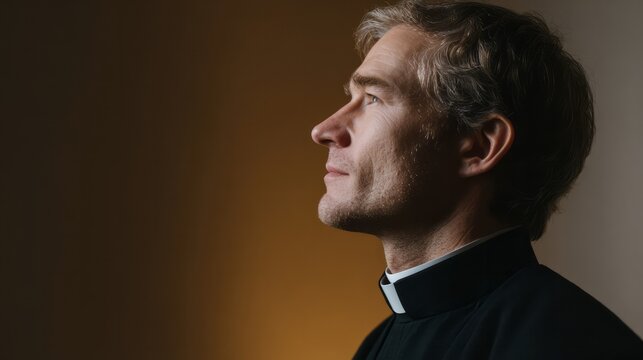 Caucasian man with thoughtful gaze celebrates World Philosophy Day, pondering connections and cosmic ponderings in serene solitude