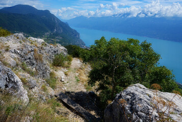 Landschaft am Gardasee in Toscolano-Maderno Italien.