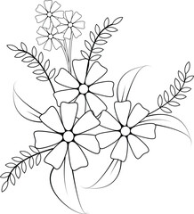 coloring pages, color page, flower, vector, floral, nature, leaf, plant, illustration, spring, art, design, drawing, flowers, decoration, summer, blossom, pattern, bouquet, garden, beauty, branch, pet