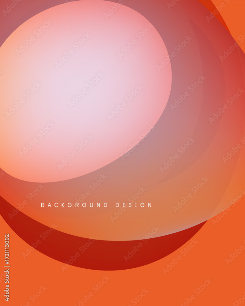 Poster abstract background features overlapping circles. warm color palette dominates, creating soft gradie