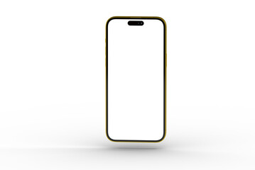 High-quality image of a modern smartphone with a blank screen, perfect for app presentations or website mockups.