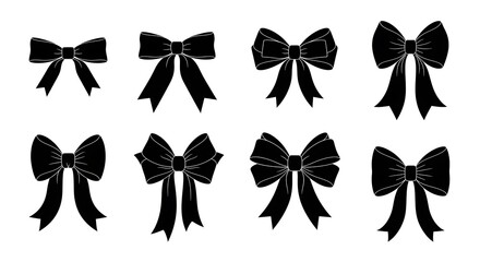 Black Ribbon Bows Collection.