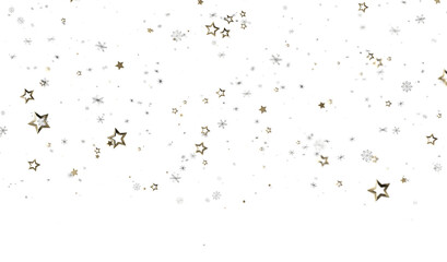Elegant winter background with gold stars and snowflakes. Perfect for holidays, celebrations, and winter themes.
