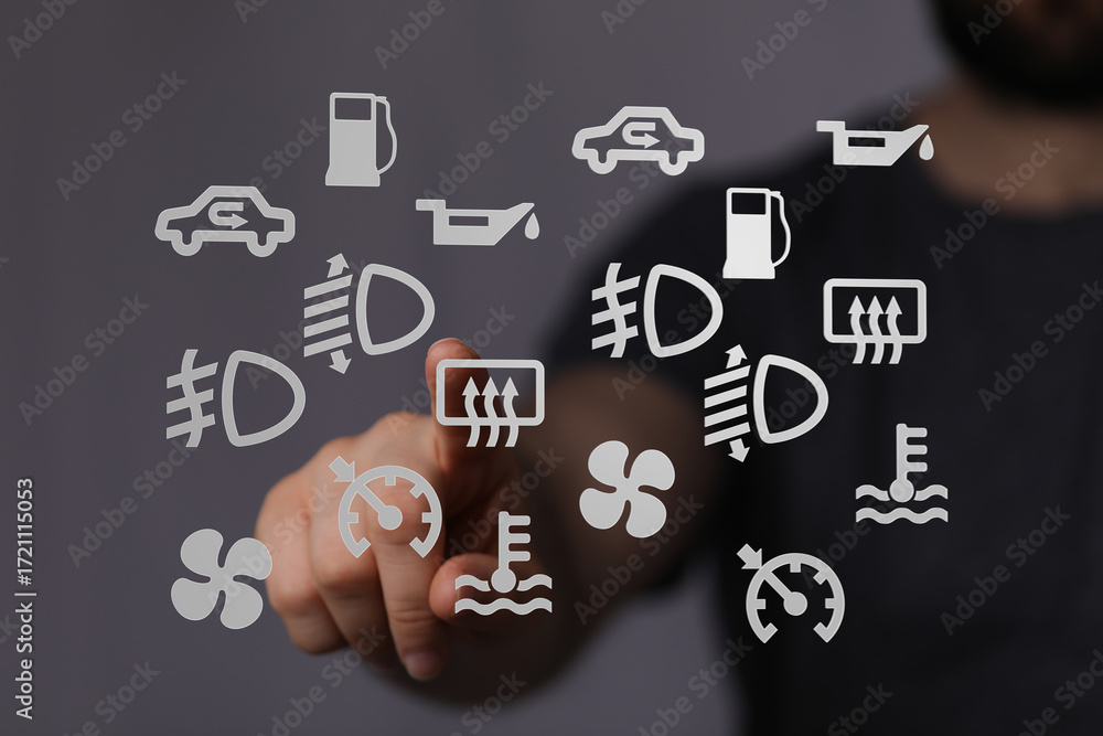 Poster learn to identify and understand your car's dashboard warning lights. avoid costly repairs with this