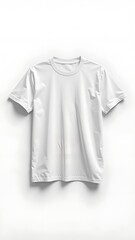 Minimalist White T-Shirt Mockup  Front View High-Resolution Template