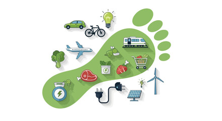 Reduce your carbon footprint with sustainable energy and transportation choices for a greener planet, featuring renewable resources and eco-friendly living