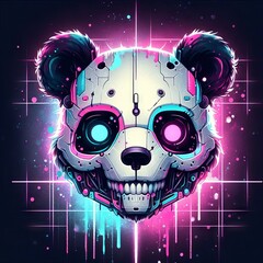 Cyberpunk Skull Panda
