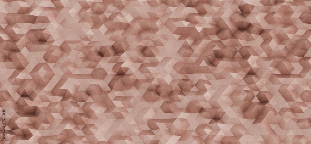 Aufkleber high-resolution image of an abstract background featuring a geometric pattern of brown triangles. id