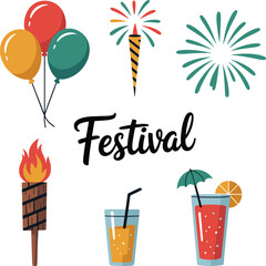 Celebration elements for a festive event