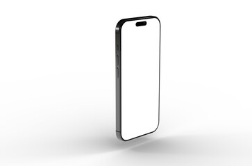 High-quality image of a modern smartphone with a blank screen, perfect for app presentations or website mockups.