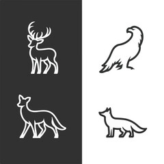 Vector Pack of Wildlife Silhouettes