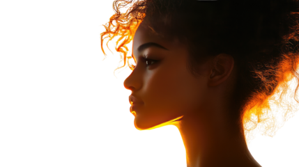 silhouette of a girl isolated on a white or transparent background